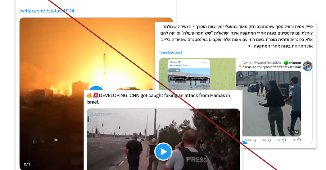 A Look at Disinformation Around Israel Attacks and False Claims on Social Media